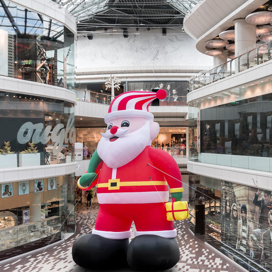 Giant Inflatable Santa Claus Outdoor 26ft Santa Inflatable Christmas Decorations for Blow up Christmas Decorations Outdoor Holiday Lawn Party Shopping Mall (with LED Lights)