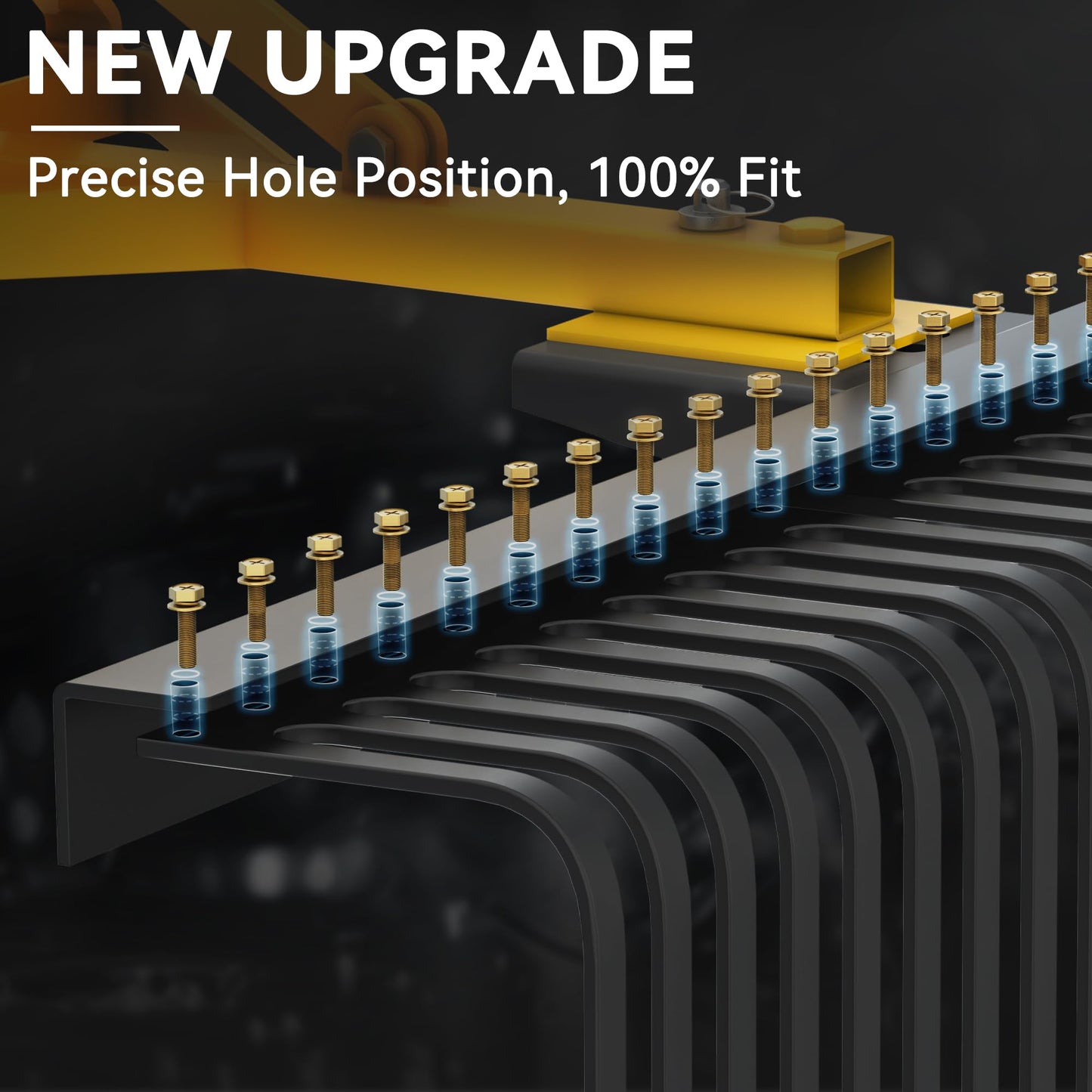 3 Point Rock Rake, Landscape 3 Point Rake for Tractor, 60", Black & Yellow